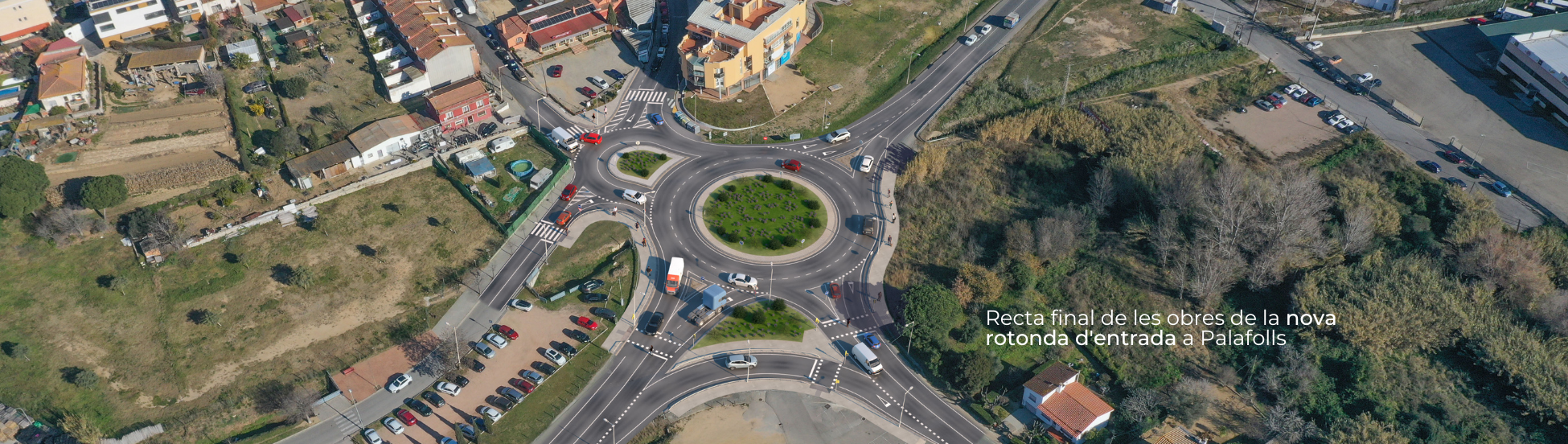 Nova rotonda d'entrada a Palafolls